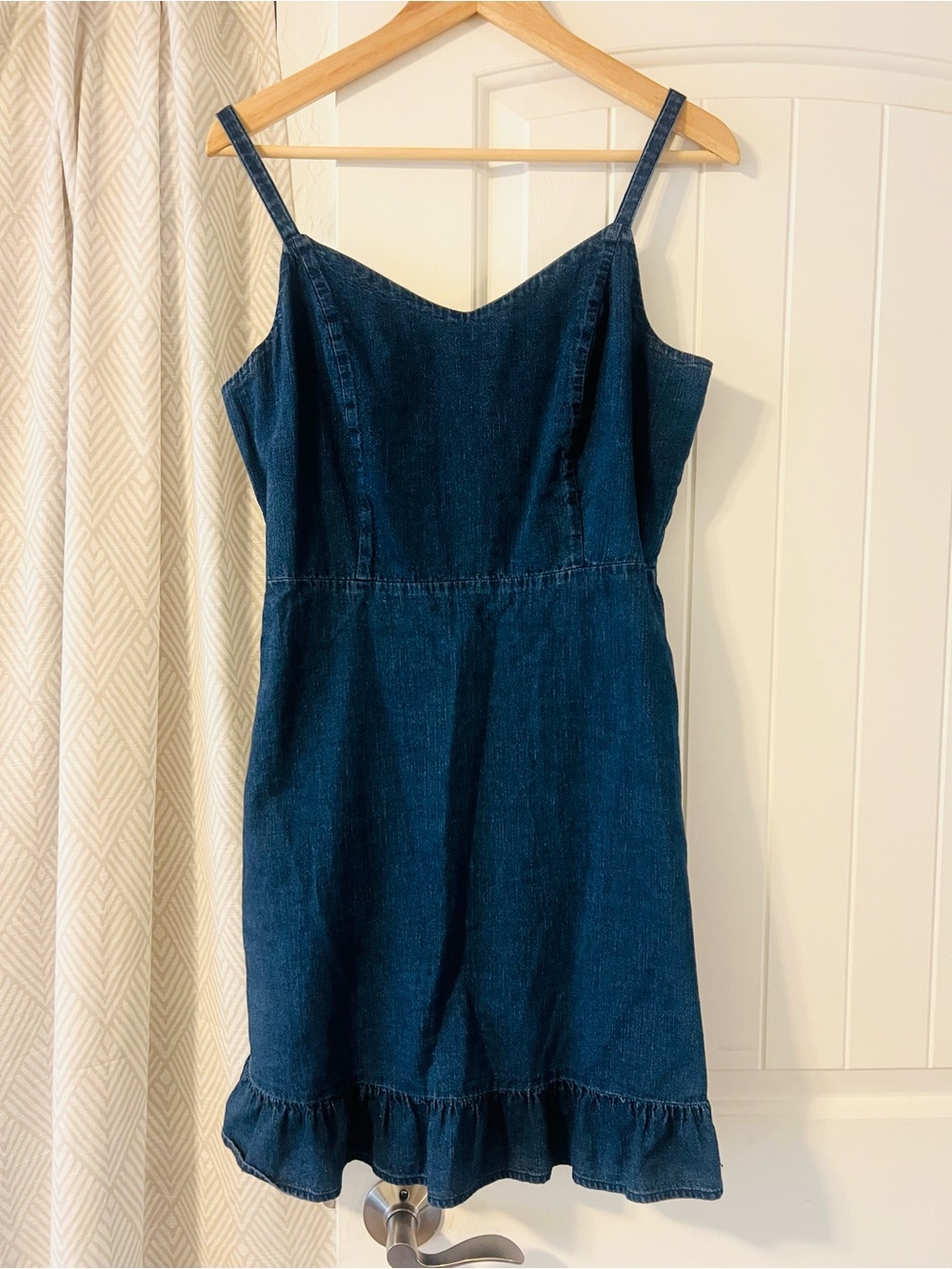Old Navy Dark Blue Denim Spaghetti-Strap Mini Dress